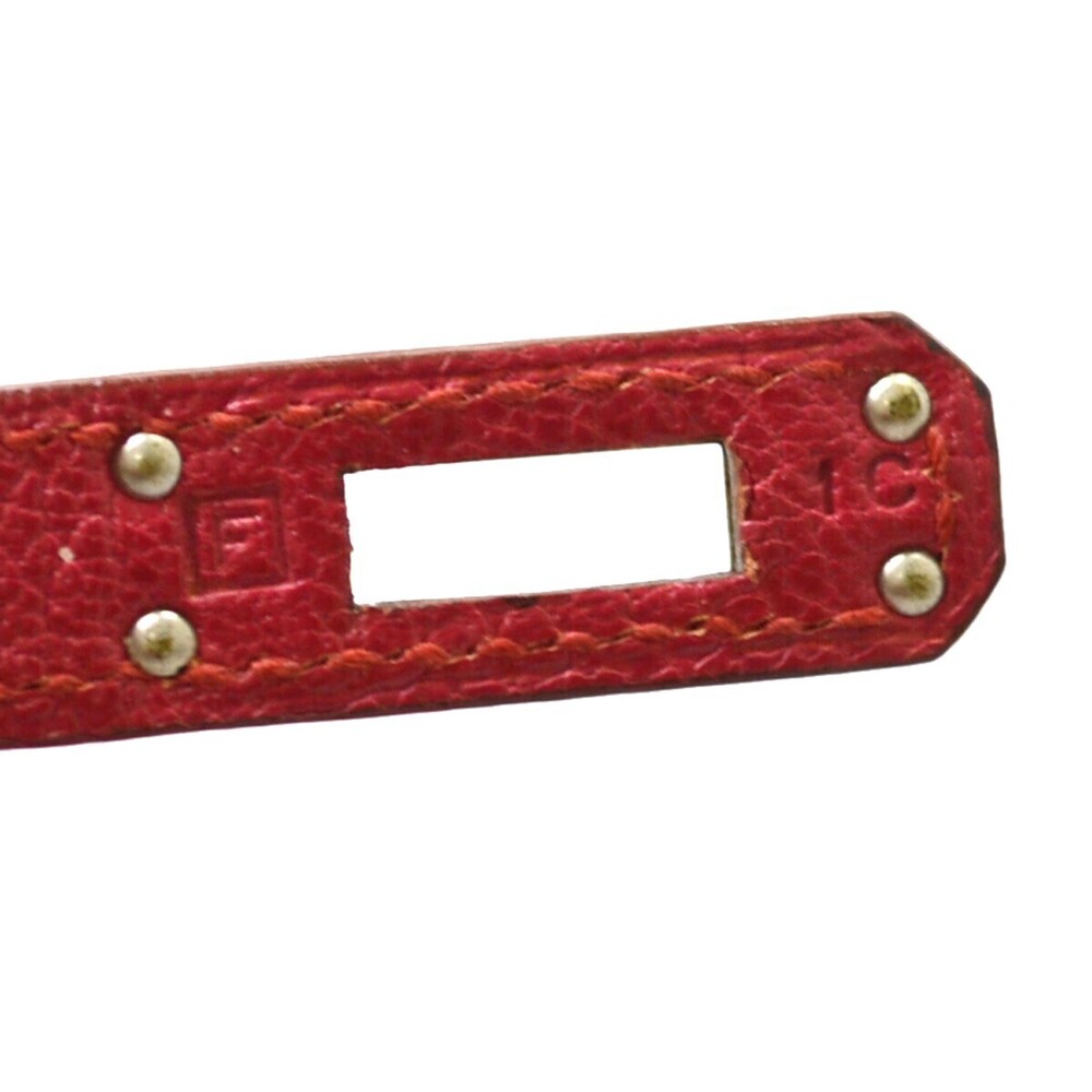 Hermes Kelly Red Chevre de Coromandel with Palladium Hardware 25 - Picture 14 of 14